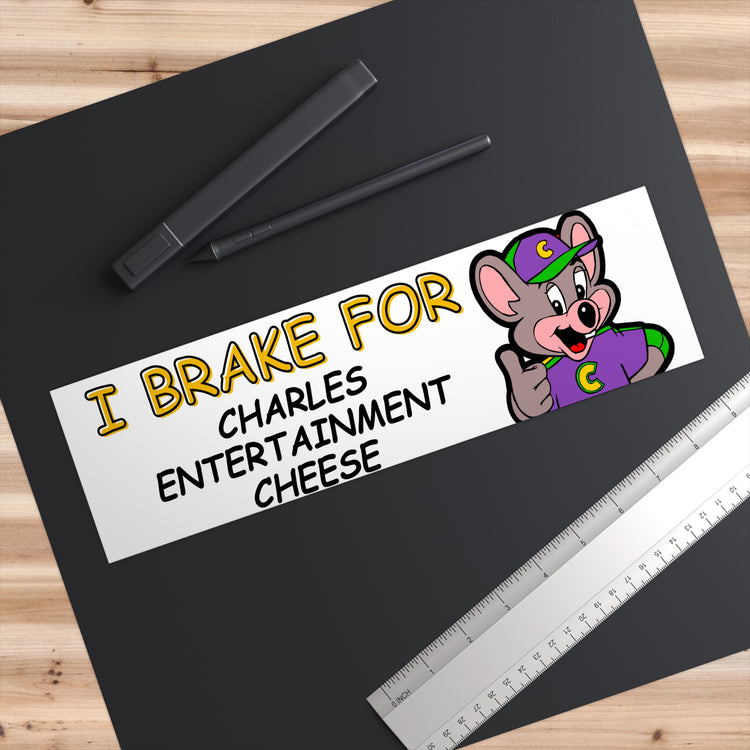 I Brake For CEC White Bumper Sticker