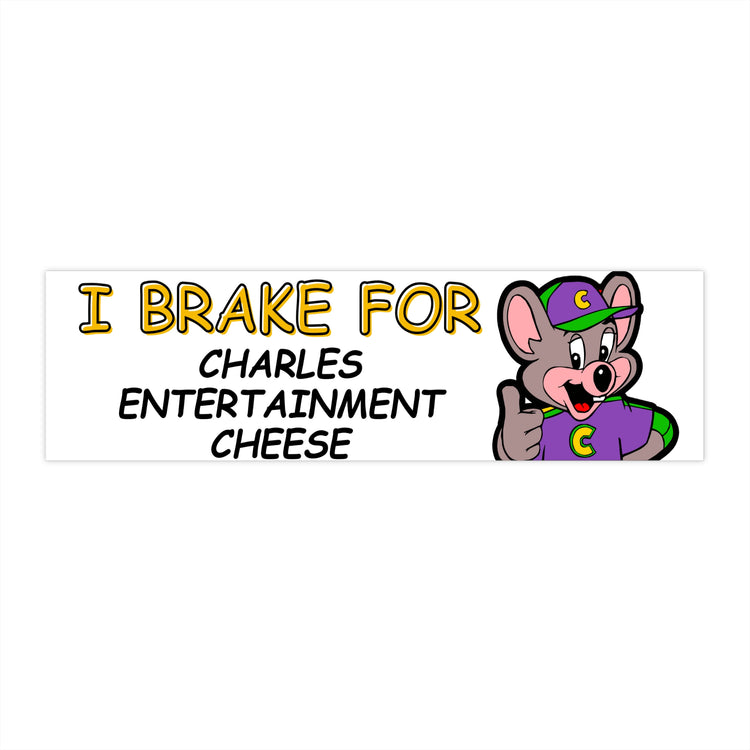 I Brake For CEC White Bumper Sticker