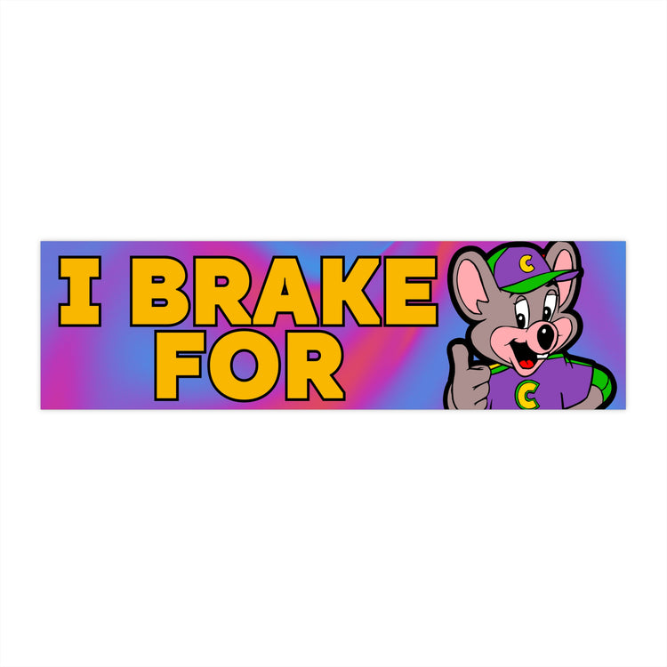 I Brake For CEC Tie Dye Bumper Sticker