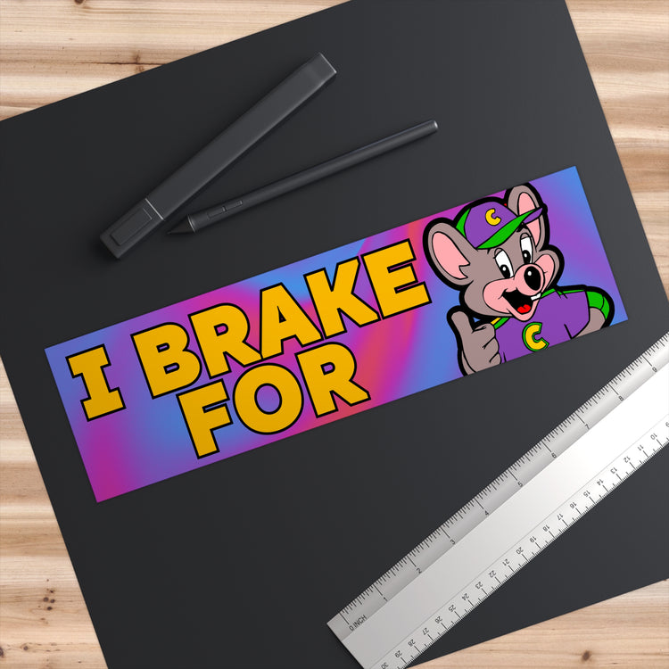 I Brake For CEC Tie Dye Bumper Sticker